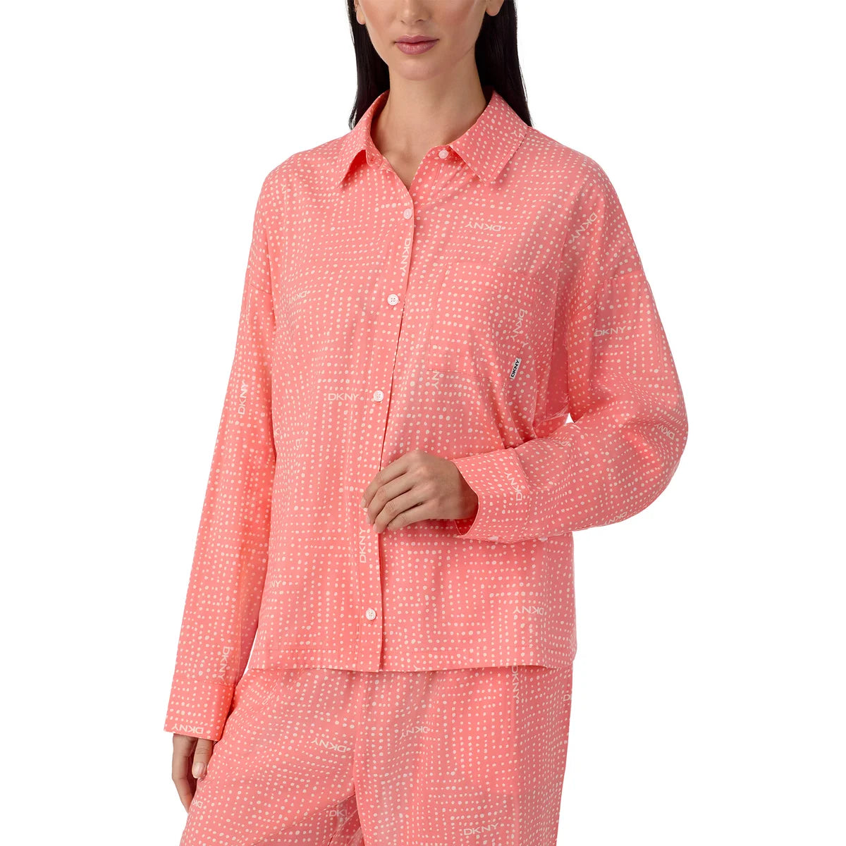 DKNY - Pyjama Tissé 2 Pièces pour Femme-piece-pajama-set-woven-costco-1886446-rose-pink-5