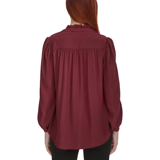 dkny-chemisier-pour-femme-women's-bouse-costco-3811001-rouge-red-2