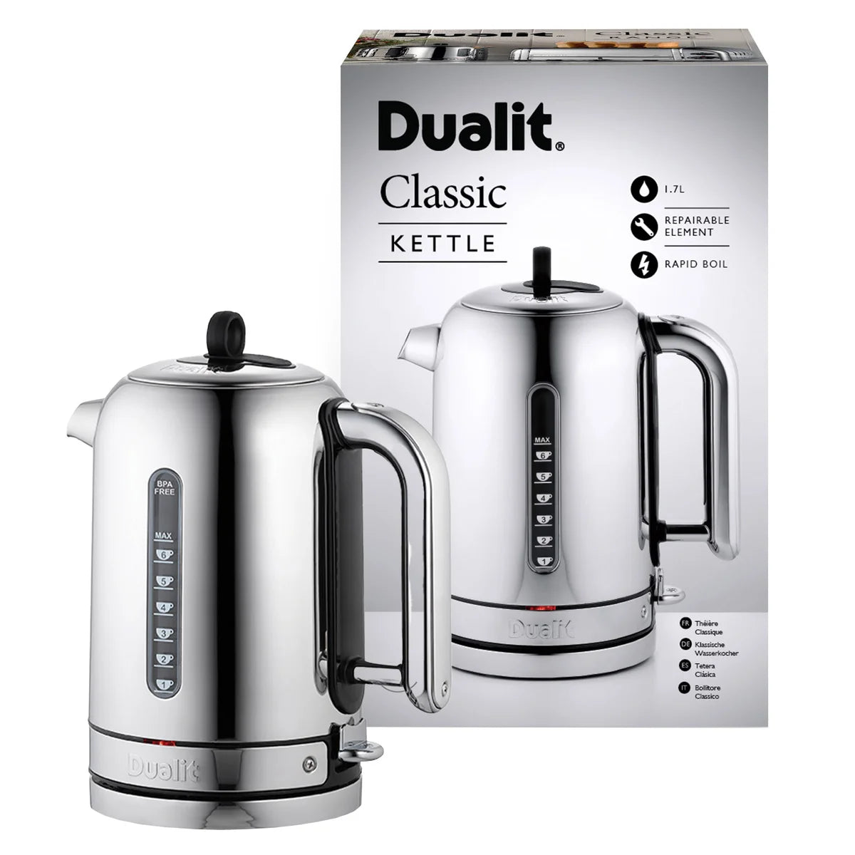 DUALIT - Bouilloire en Acier Inoxydable Poli de 1,7 L Classic-kettle-polished-stainless-steel-costco-1891756-2