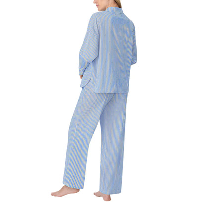 DKNY - Pyjama Tissé 2 Pièces pour Femme-piece-pajama-set-woven-costco-1886446-blue-bleu-4
