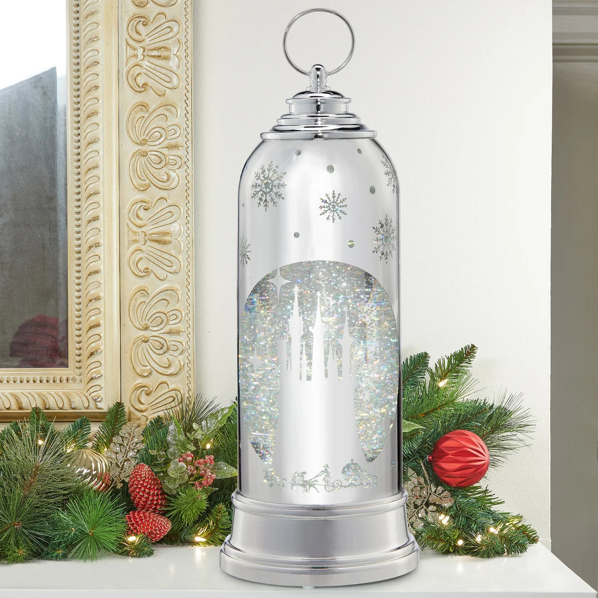 DISNEY - Lanterne de Noël avec Lumières DEL-holiday-lantern-with-led-lights-costco-1739959-argent-silver-2
