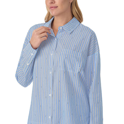 DKNY - Pyjama Tissé 2 Pièces pour Femme-piece-pajama-set-woven-costco-1886446-blue-bleu-5