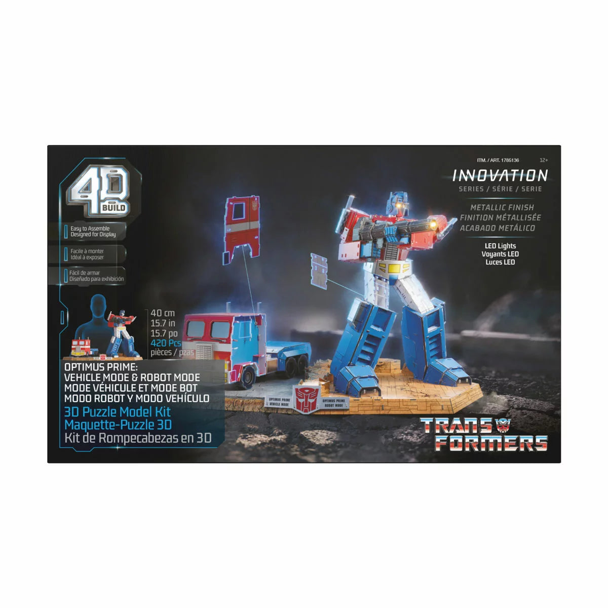 4D BUILD - Maquette-Puzzle 3D Optimus Prime Transformers-puzzle-model-kit-costco-1785136