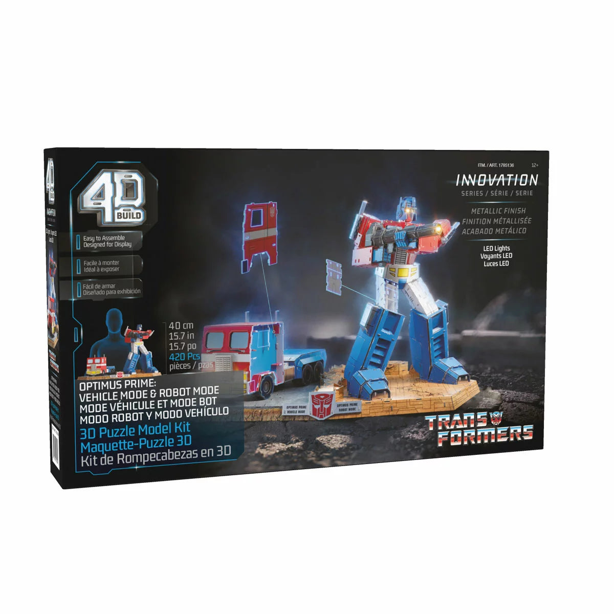 4D BUILD - Maquette-Puzzle 3D Optimus Prime Transformers-puzzle-model-kit-costco-1785136-2