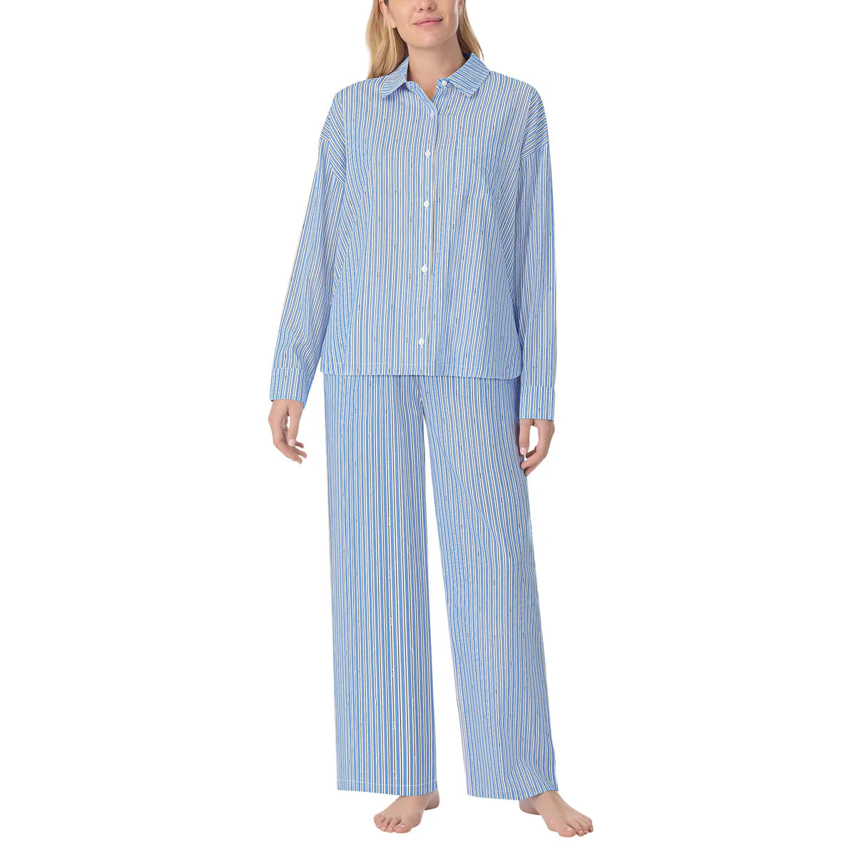 DKNY - Pyjama Tissé 2 Pièces pour Femme-piece-pajama-set-woven-costco-1886446-blue-bleu