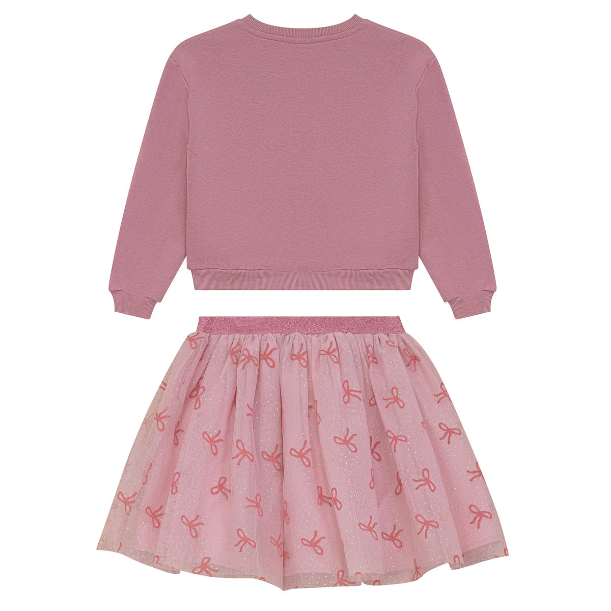 HAPPY KIDS - Ensemble 2 Pièces pour Enfant-Chandail-Jupe-Girls-2-Pieces-Crewneck-Skirt-Rose-Pink-2723535-1927727