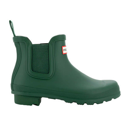Hunter-bottes-mi-hautes-caoutchouc-femme-original-chelsea-boots-green-vert-2