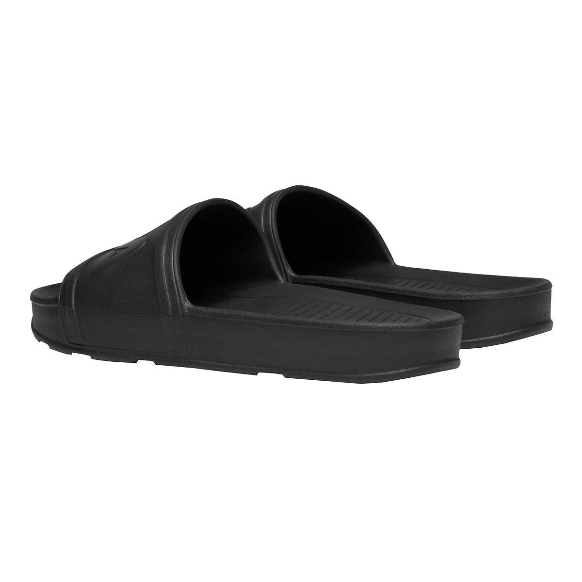 Fila black slides best sale