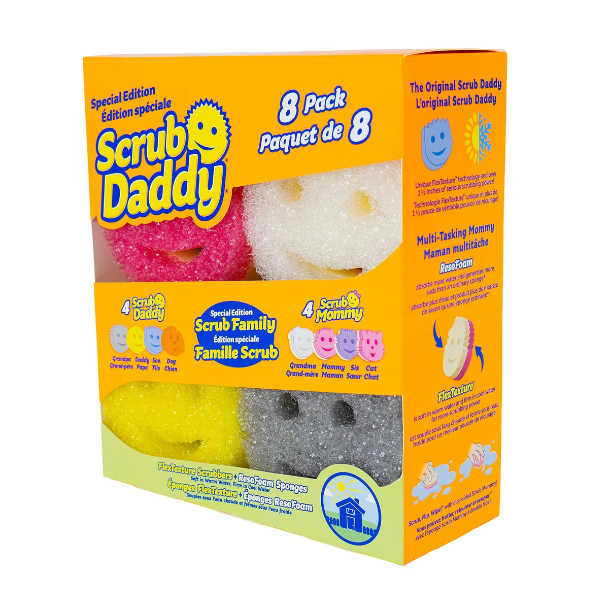 SCRUB DADDY - 8-Pack Special Edition Scrub Family Scrubbers ...