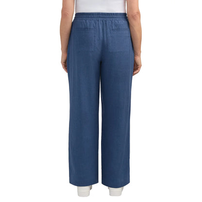 FRANK. BY FRANK AND OAK - Pantalon pour Femme-WOMEN'S-PANT-LINEN-LIN-BLUE-BLEU-3