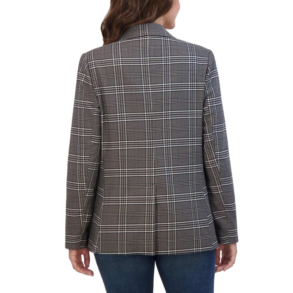 french-connection-veston-pour-femme-women's-blazer-costco-1819604-gris-grey-carreaux-checkered-4