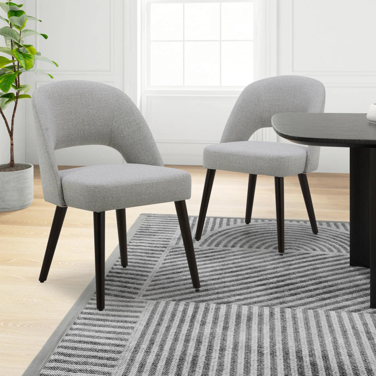 GILMAN CREEK FURNITURE - Ensemble de 2 Chaises de Salle à Manger en Tissu-2-PACK-FABRIC-DINING-CHAIR-COSTCO-1812465-GREY-GRIS-9