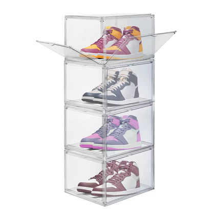 AG BOX - Ensemble de 4 Boites à Chaussures Empilables Haut de Gamme-premium-stackable-shoe-box-pack-costco-1806253-3