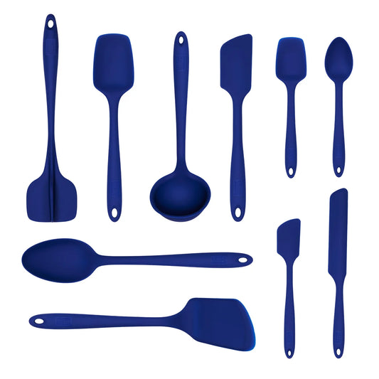 GIR ESSENTIALS - Ensemble de 10 Ustensiles en Silicone-piece-silicone-utensil-set-costco-1839700-bleu-blue
