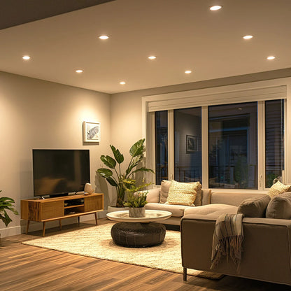GLOBE - Ensemble d'Éclairage Encastré DEL de 4 po, Paquet de 12-led-recessed-lighting-kit-costco-32000197-5