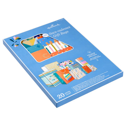 HALLMARK - Ensemble de 20 Sacs-Cadeaux *Version Française*-GIFT-BAGS-FRENCH-2785142-2