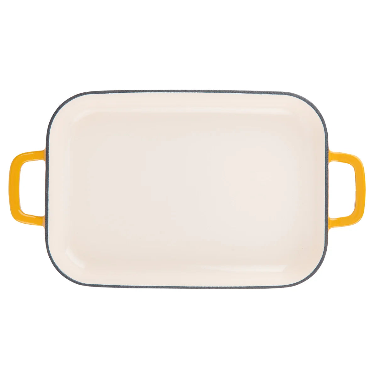 CHUCK HUGHES - Rôtissoire Peu Profond de 2,38 L en Fonte-shallow-roaster-cast-iron-costco-2007183-yellow-jaune-2