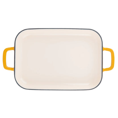 CHUCK HUGHES - Rôtissoire Peu Profond de 2,38 L en Fonte-shallow-roaster-cast-iron-costco-2007183-yellow-jaune-2