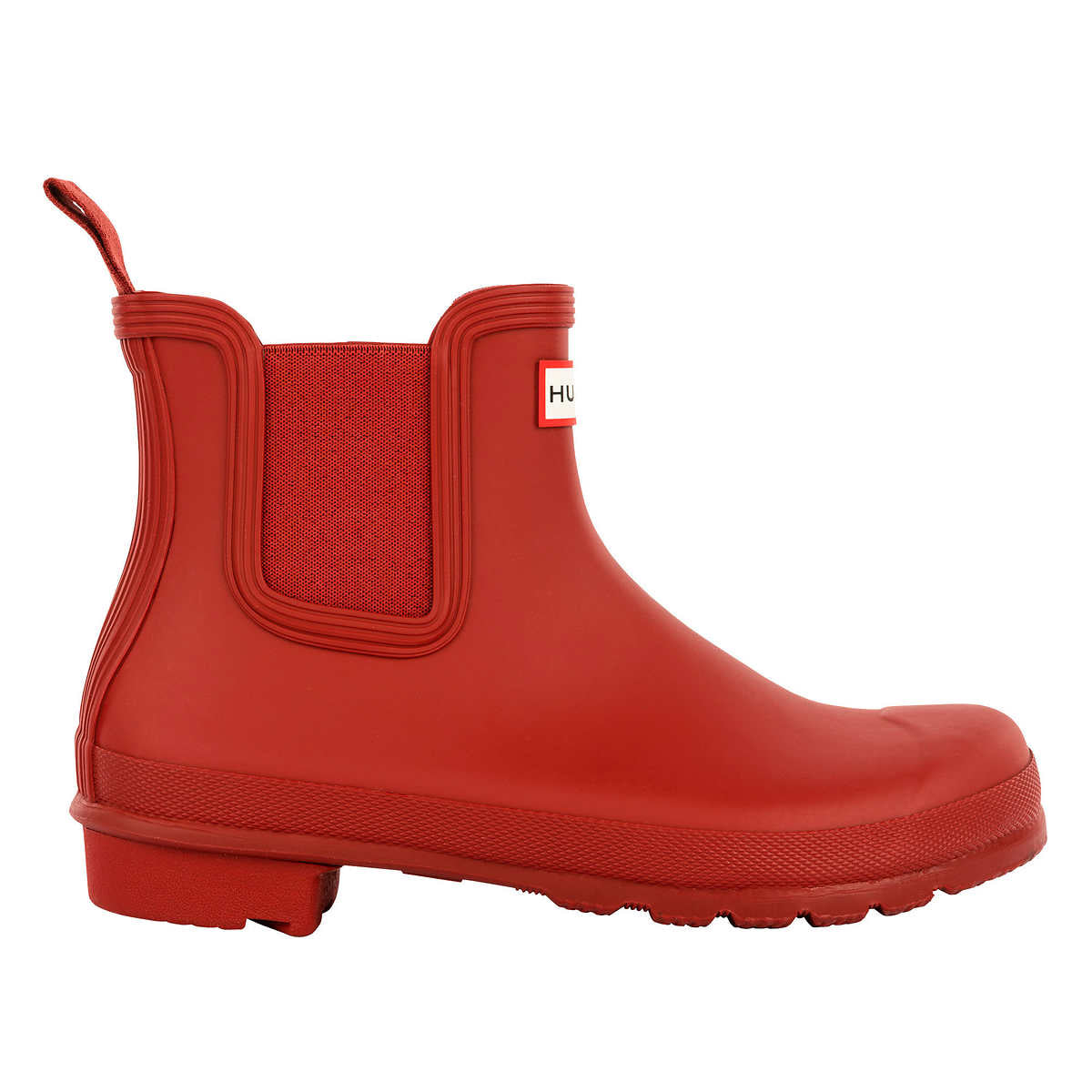 Hunter-bottes-mi-hautes-caoutchouc-femme-original-chelsea-boots-rouge-red-3