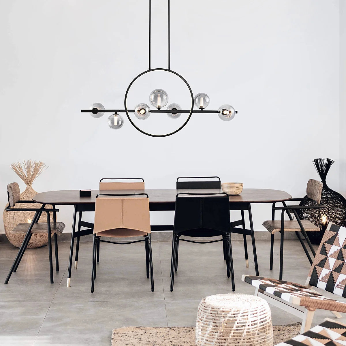 HOUSEMARK - Luminaire Suspendu à 8 Ampoules Luna-light-glass-pendant-costco-1718621-6