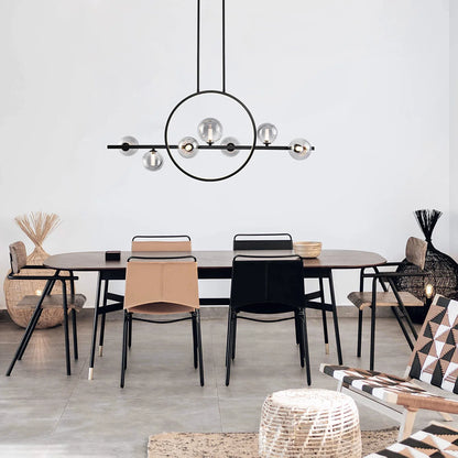 HOUSEMARK - Luminaire Suspendu à 8 Ampoules Luna-light-glass-pendant-costco-1718621-6