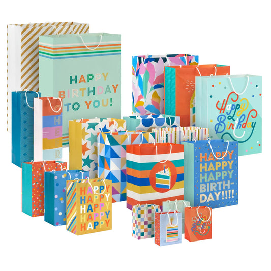 HALLMARK - Ensemble de 20 Sacs-Cadeaux *Version Française*-GIFT-BAGS-FRENCH-2785142