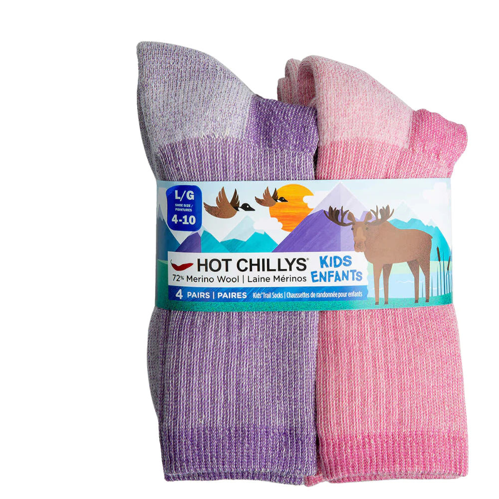 HOT CHILLYS - 6 Paires de Chaussettes de Randonnée pour Enfant
