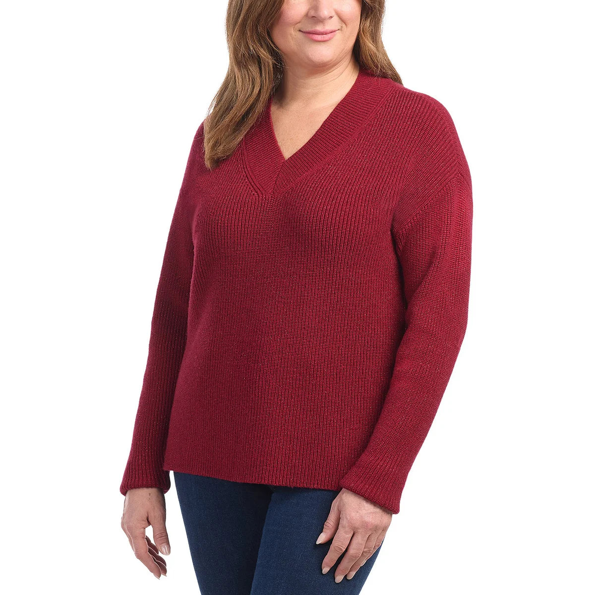 HILARY RADLEY - Chandail en Lurex pour Femme-women's-sweater-costco-3812001-red-rouge