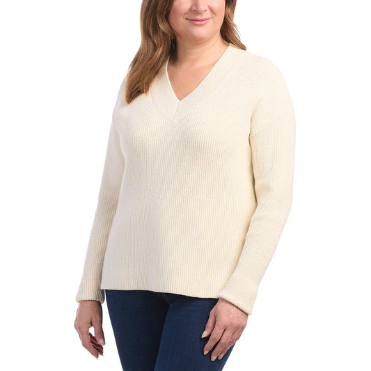 HILARY RADLEY - Chandail en Lurex pour Femme-women's-sweater-costco-3812001-white-blanc-cream-creme