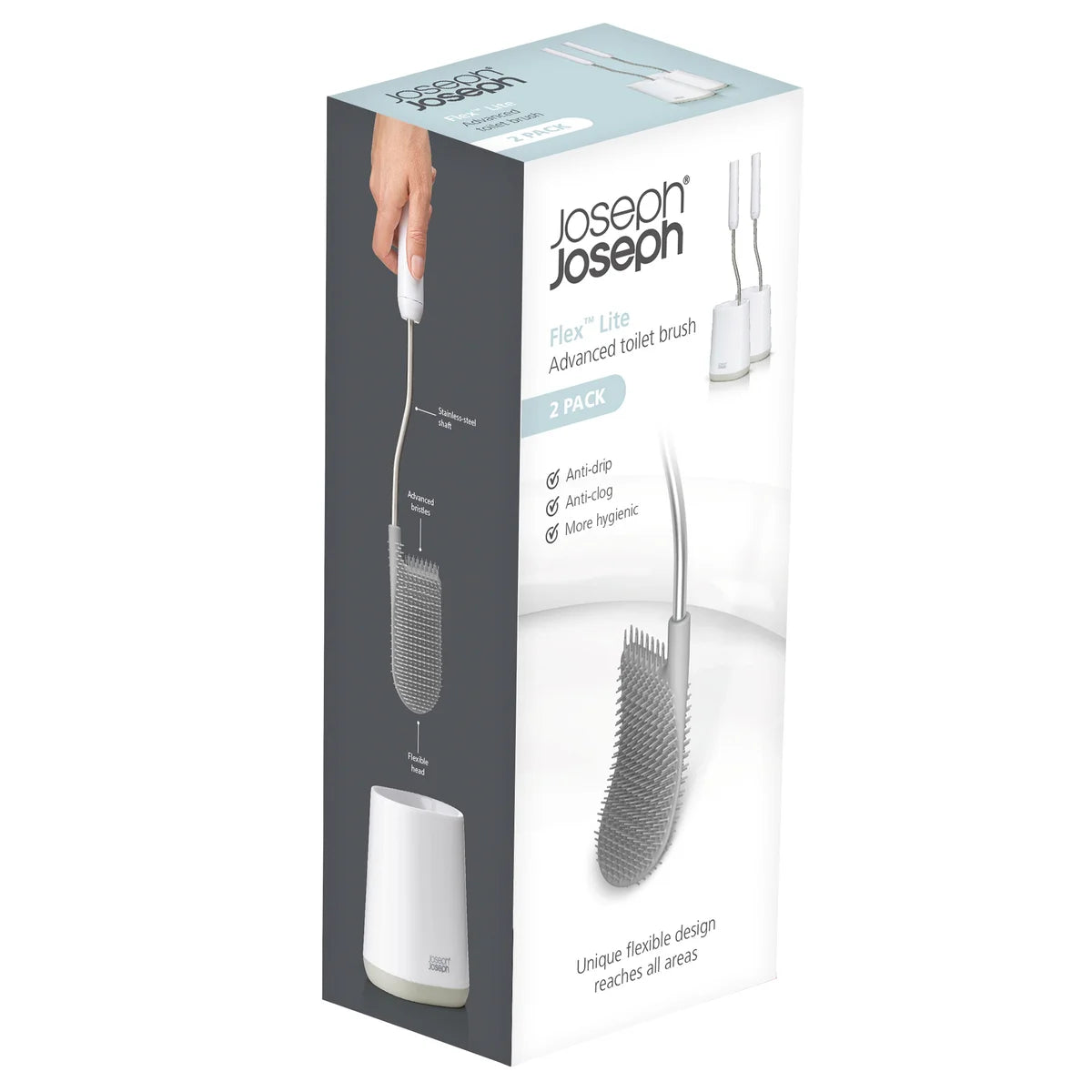 JOSEPH JOSEPH - Ensemble de 2 Brosses de Toilette Avancées Flex Lite-advanced-toilet-brush-pack-set-costco-1796144-3