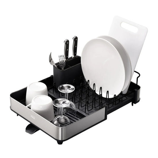 JOSEPH JOSEPH - Égouttoir à Vaisselle Extensible avec Bec Verseur Extend Steel-expandable-dish-rack-draining-spout-costco-1907783