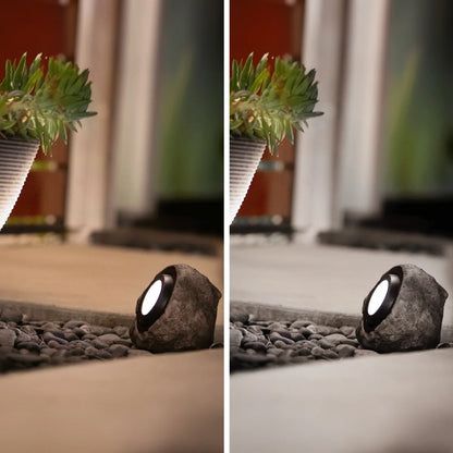 KODA - Paquet de 2 Projecteurs Solaire à DEL Aspect Pierre-pack-solar-led-rock-spotlight-costco-1806374-5
