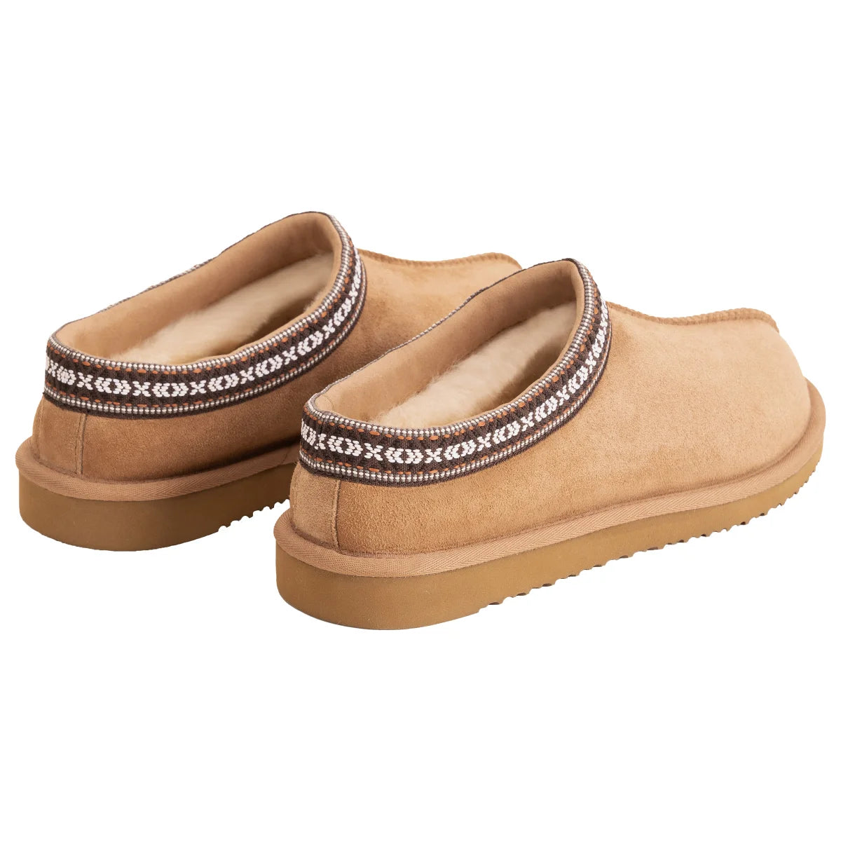 KIRKLAND SIGNATURE - Pantoufles Unisexes en Peau de Mouton-beige-tan-havane-costco-7771737-4