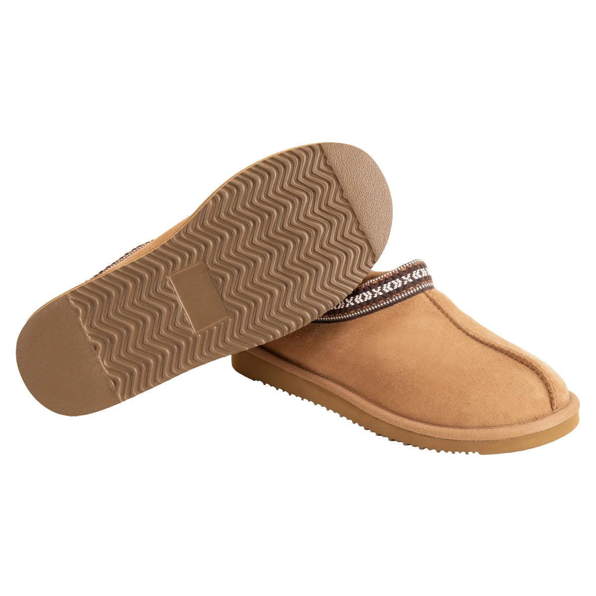 KIRKLAND SIGNATURE - Pantoufles Unisexes en Peau de Mouton-beige-tan-havane-costco-7771737-5