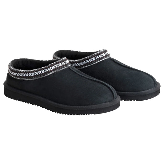 KIRKLAND SIGNATURE - Pantoufles Unisexes en Peau de Mouton-black-noir-costco-7771737