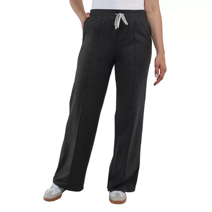 KIRKLAND SIGNATURE - Pantalon Léger Nervuré pour Femme-WOMEN'S-PINTUCK-LOUNGE-PANT-COSTCO-1711741-NOIR-BLACK