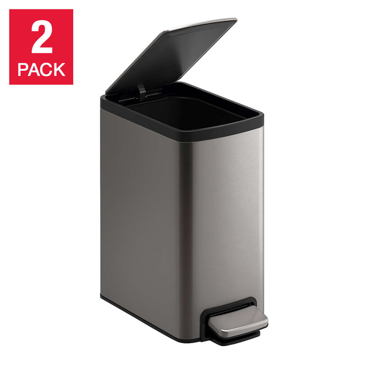 kohler-ensemble-2-poubelles-acier-inoxydable-pédale-stainless-steel-trash-can-step