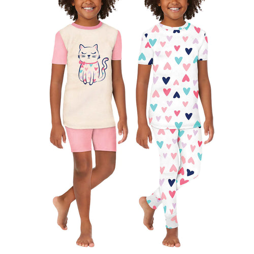 kirkland-signature-pyjama-4-pièces-fille-enfant-kids-piece-pajama-set-girl