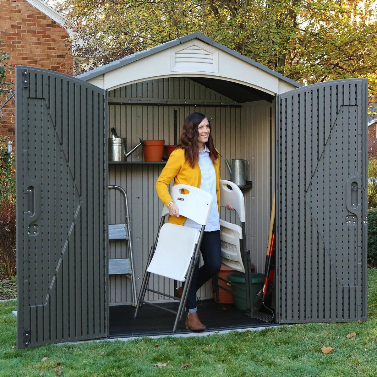 LIFETIME - Remise de Rangement Extérieur de 7 x 4,5 pi-outdoor-storage-shed-costco-2768226-2