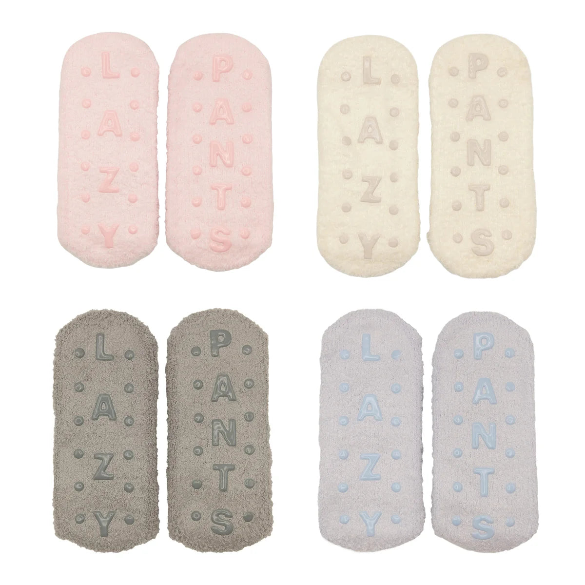 LAZYPANTS - Paquet de 4 Paires de Chaussettes Antidérapantes Pour Femme-Womens-4-Pack-Non-Slip-Socks-Pastel-Rose-Pink-1919417-1953157