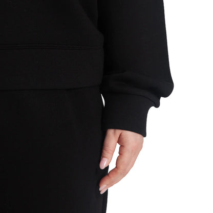 LAZYPANTS - Chandail à Col Rond en Molleton Doux-Womens-Double-Knit-Fleece-Crewneck-sweatshirt-1917547-1920929-Noir-Black