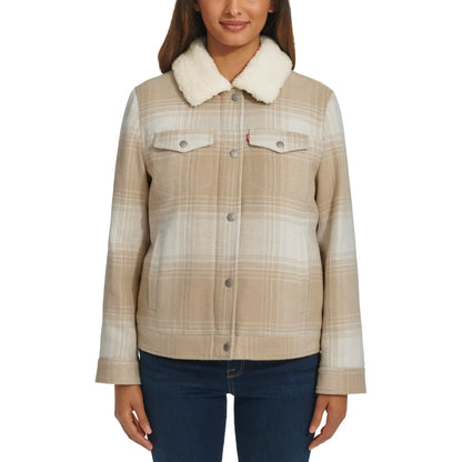 LEVI'S-VESTE-DE-CAMIONNEUSE-POUR-FEMME-WOMEN'S-TRUCKER-JACKET-COSTCO-1801581-BEIGE