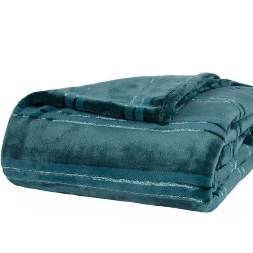 Couverture velours couleur brique et envers sherpa Couverture velours couleur brique et envers sherpa