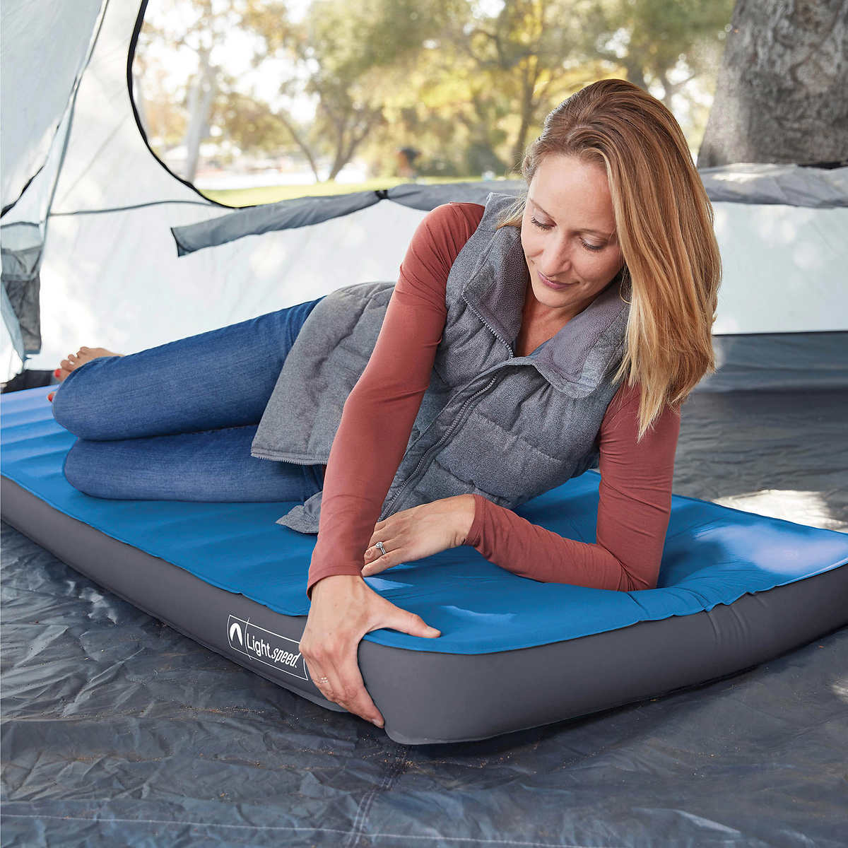 LIGHTSPEED 3D Lite FlexForm Self Inflating Floor Mattress