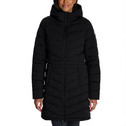 Lolë - Manteau compressible pour femme avec capuchon amovible noir | Lolë - Women's Black packable jacket with 