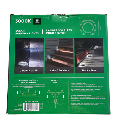 LUMINUS - &nbsp;Ensemble de 4 Lampes Solaires pour Sentier-pathway-solar-lights-costco-1603976-4