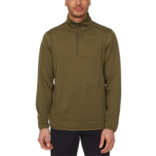 MERRELL - Chandail à Fermeture à Glissière un Quart pour Homme-Mens-1/4-Zip-Fleece-Sweater-Vert-Green-1926590-1962348