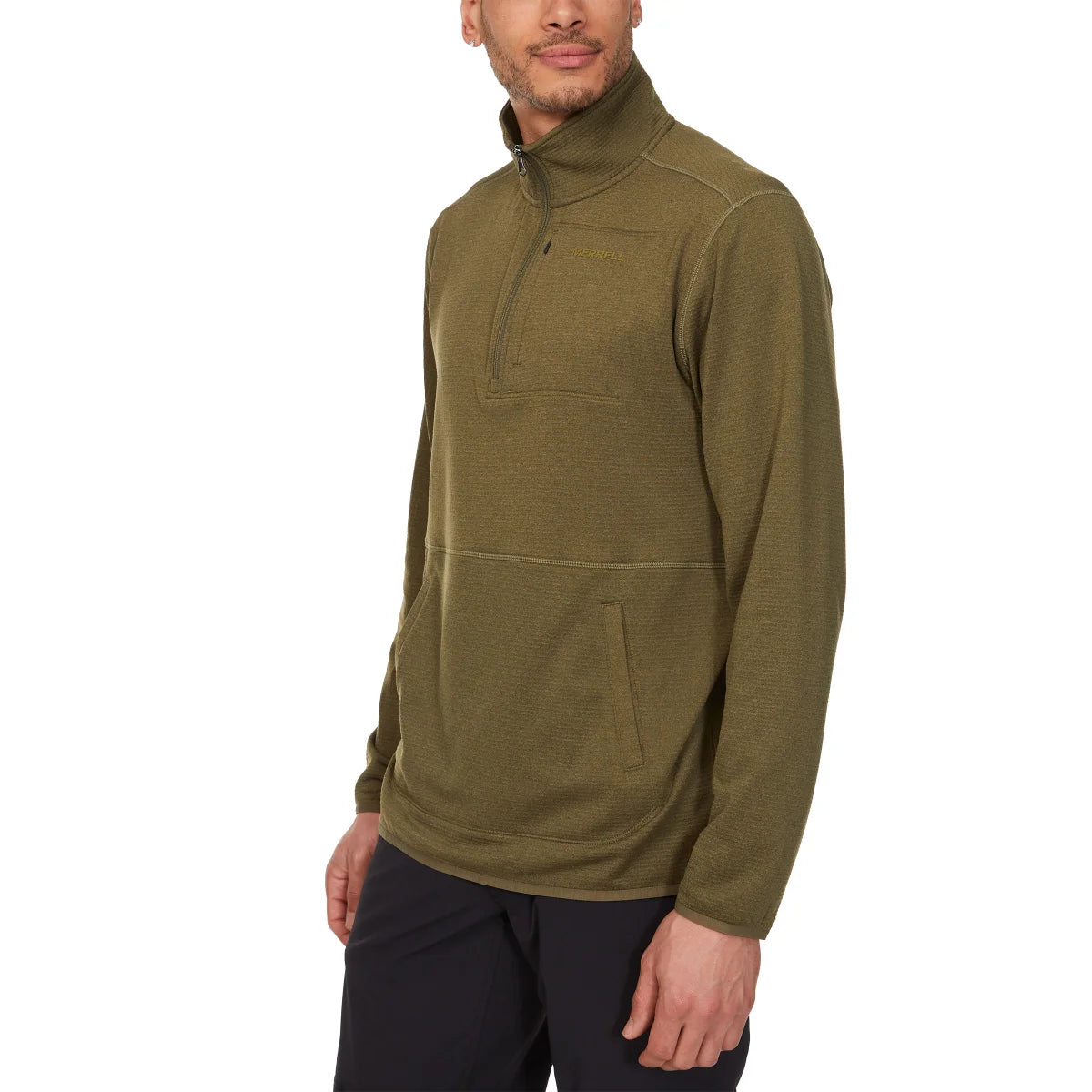 MERRELL - Chandail à Fermeture à Glissière un Quart pour Homme-Mens-1/4-Zip-Fleece-Sweater-Vert-Green-1926590-1962348