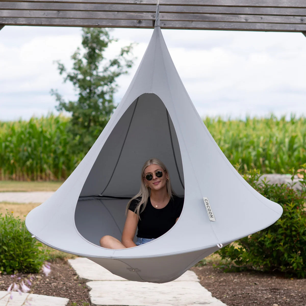 CACOON - Nid Suspendu Double Taille *Boîte Ouverte*-double-wide-hanging-nest-costco-1740643-gris-grey-3