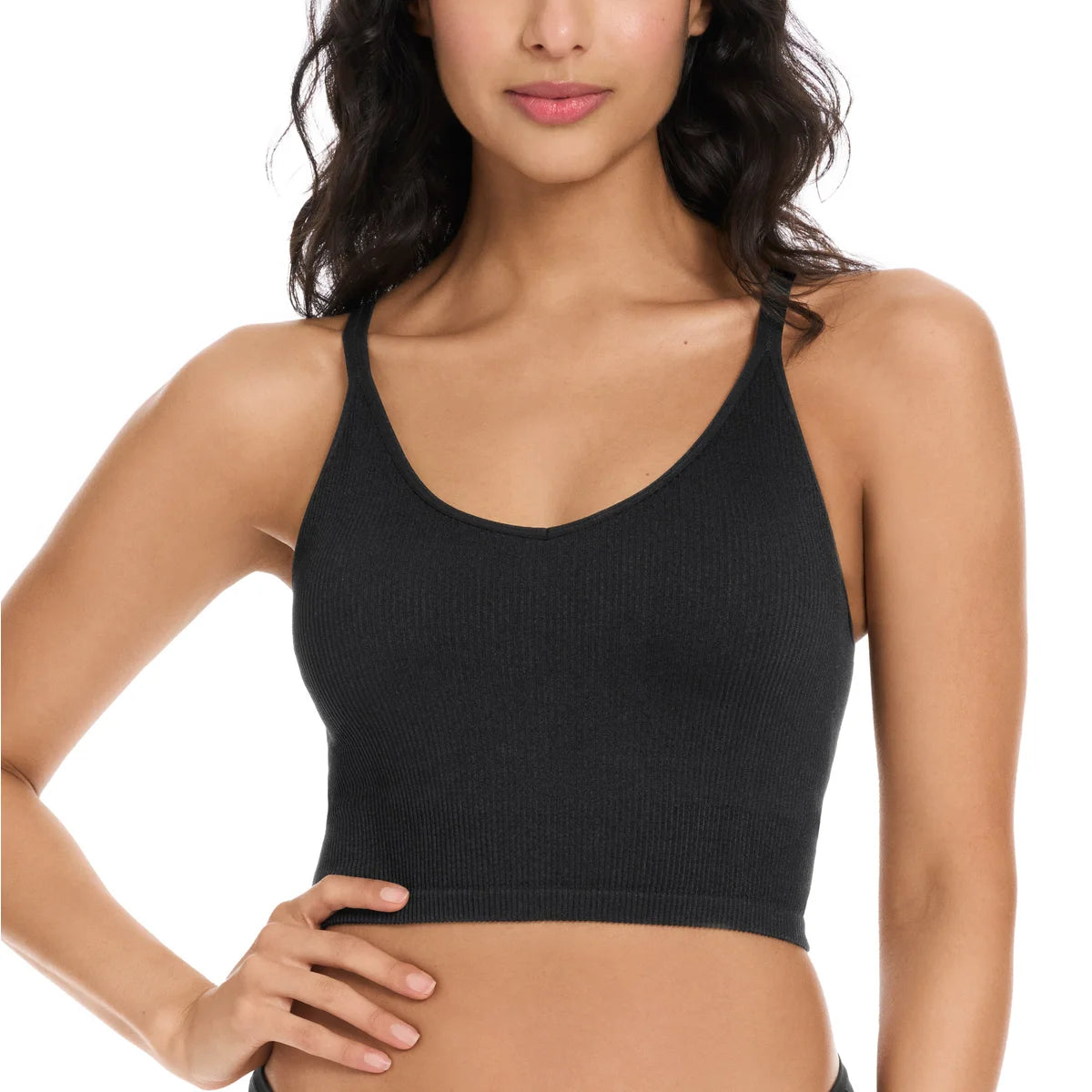 LEMON - Paquet de 2 Soutiens-Gorge de Yoga Côtelé-ribbed-yoga-bra-pack-costco-2843810-grey-gris-noir-black-2